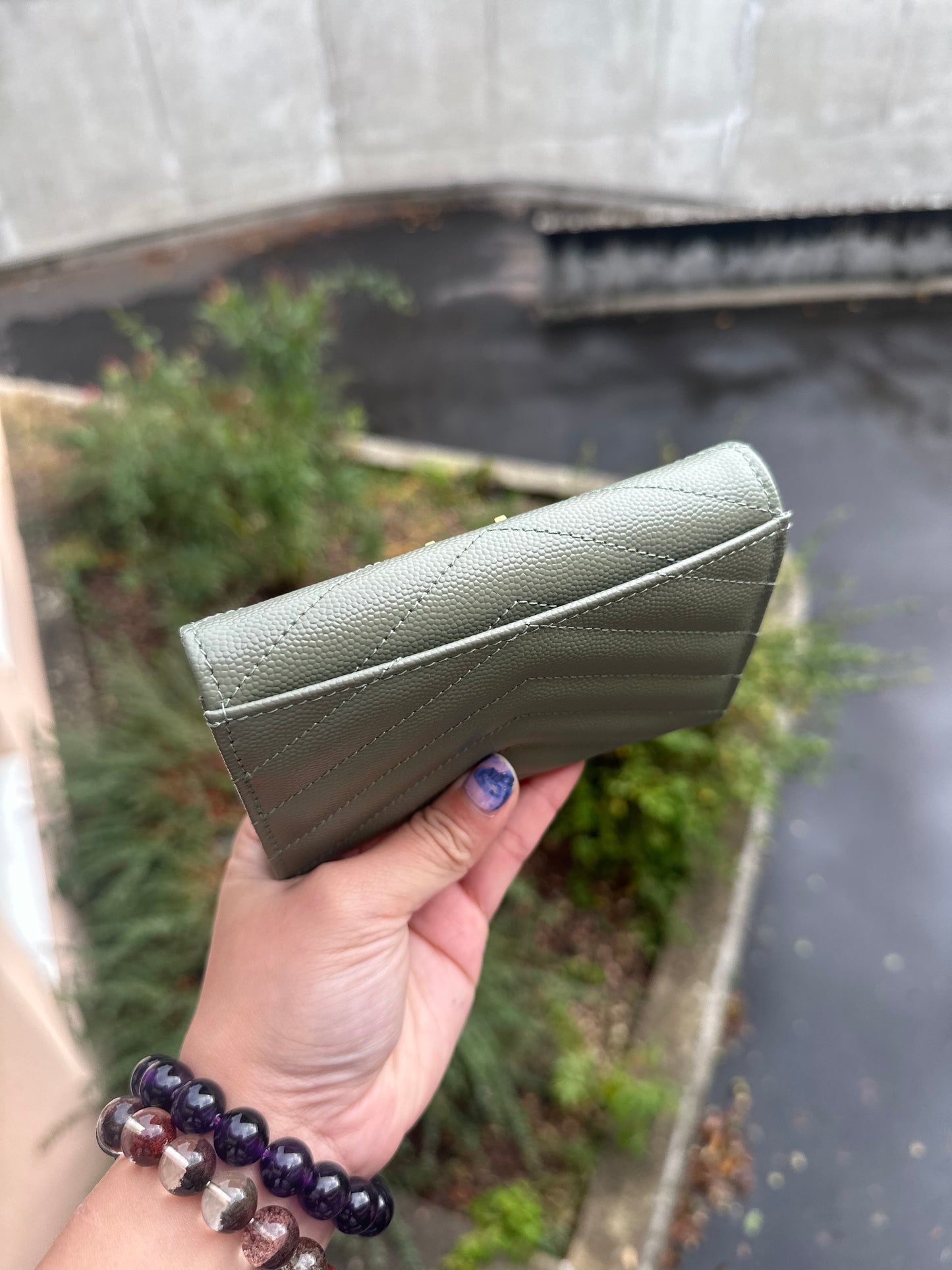Ysl logo business card holder