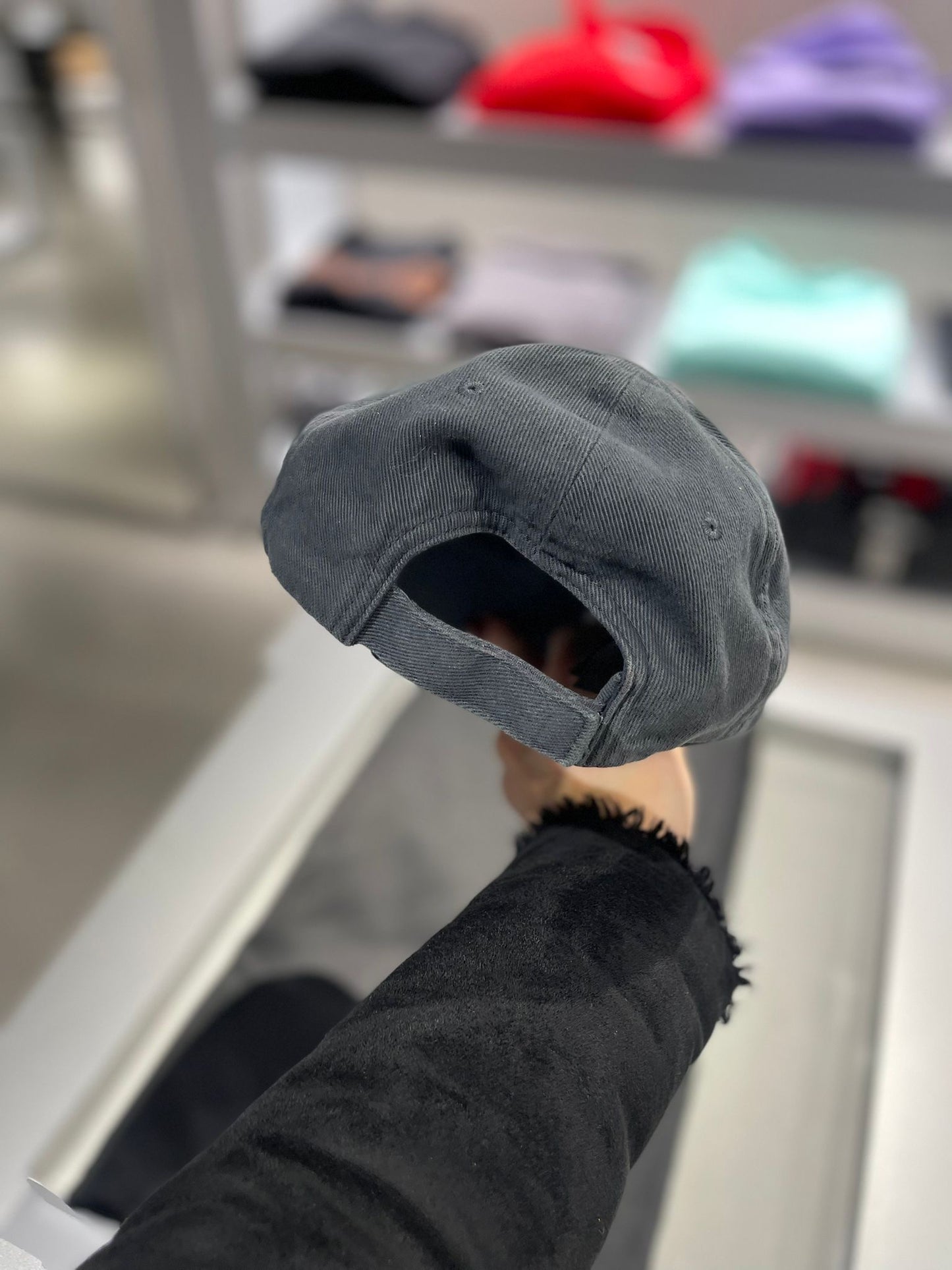 Balenciaga logo cap in grey s