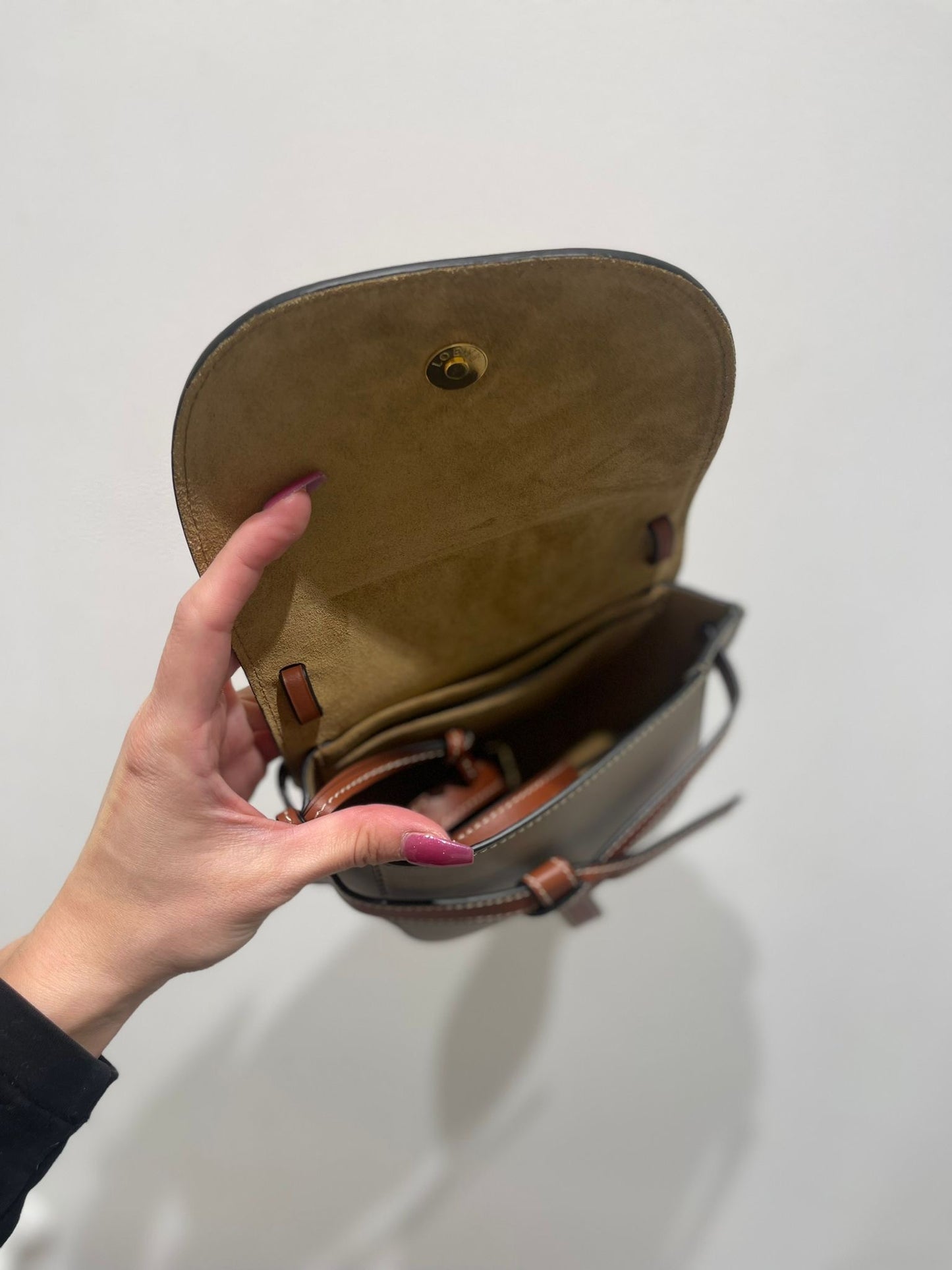 Gate bag mini 啡拼灰