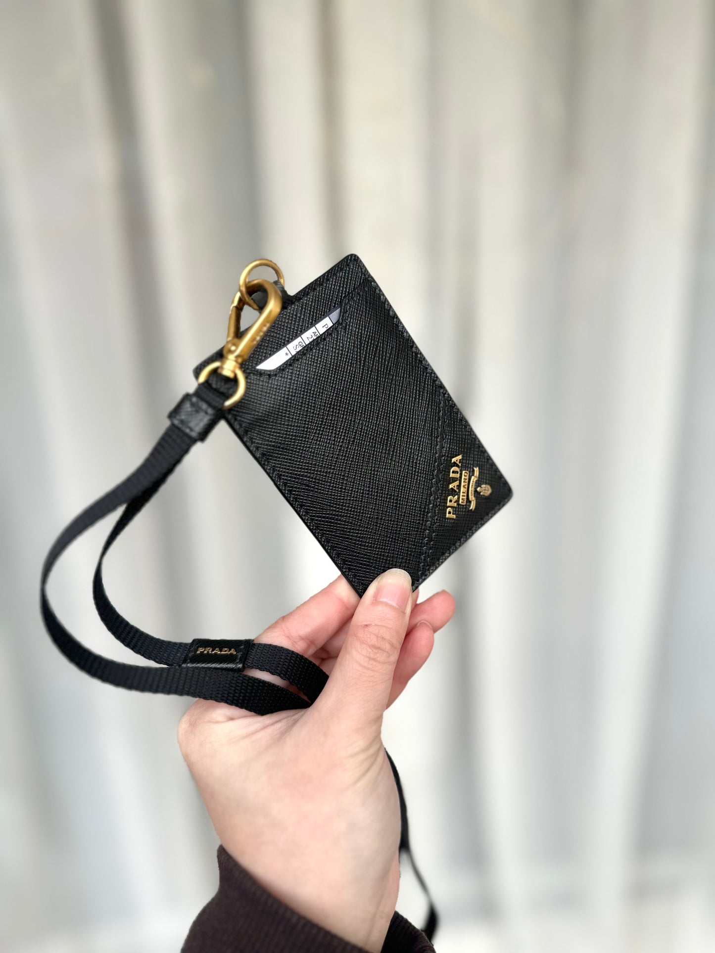 Prada 相位掛頸card holder