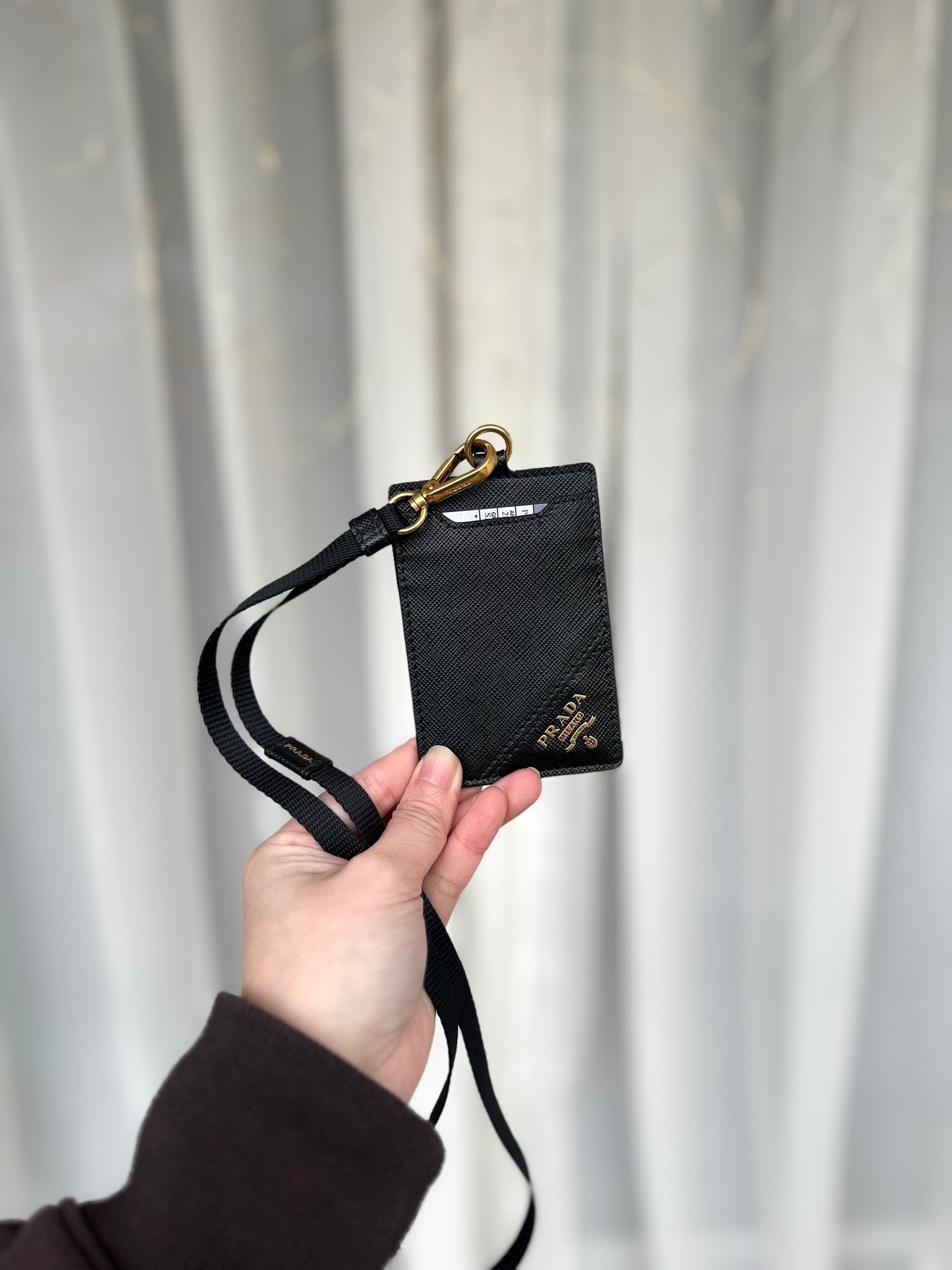 Prada 相位掛頸card holder