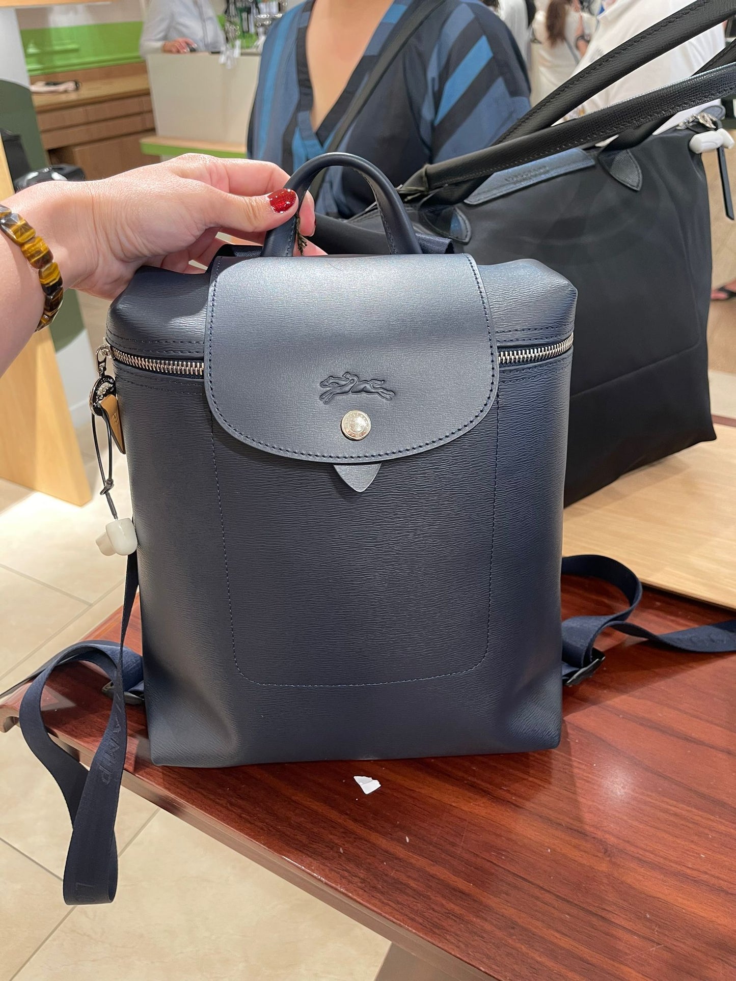Longchamp backpack navy