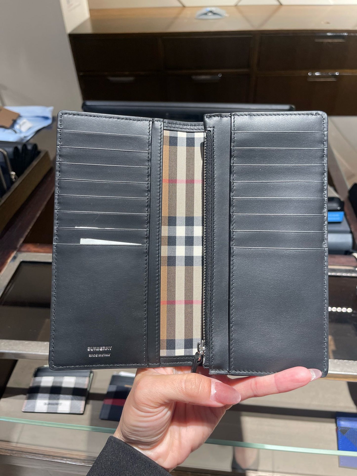 Burberry Classic check long wallet