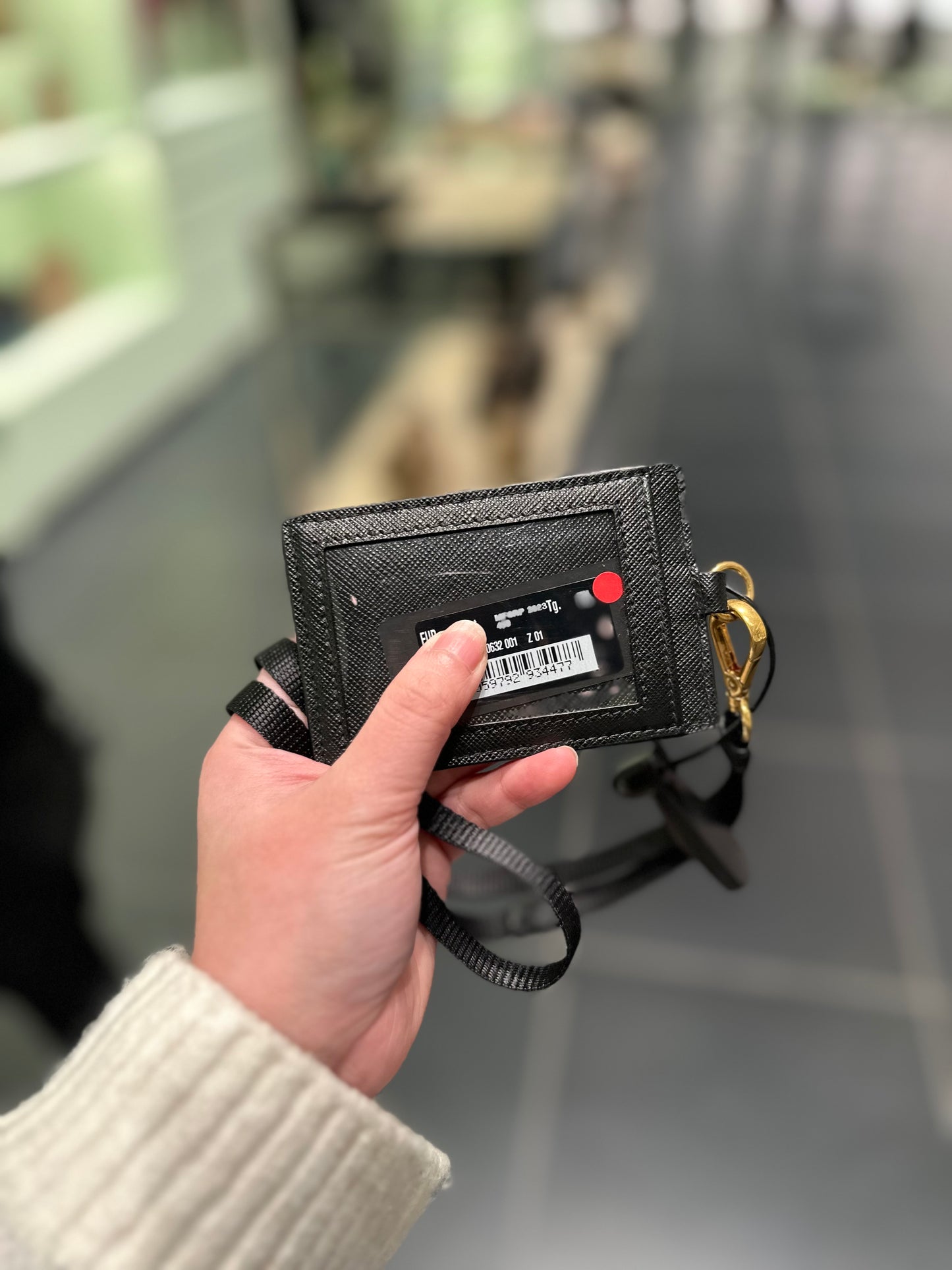 Prada 相位掛頸card holder