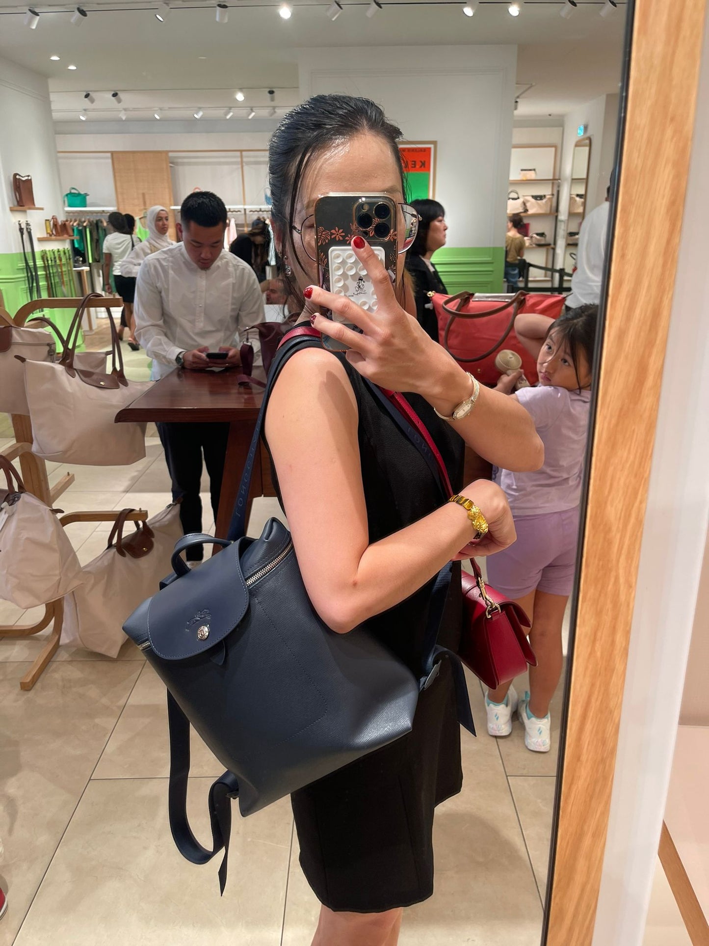 Longchamp backpack navy