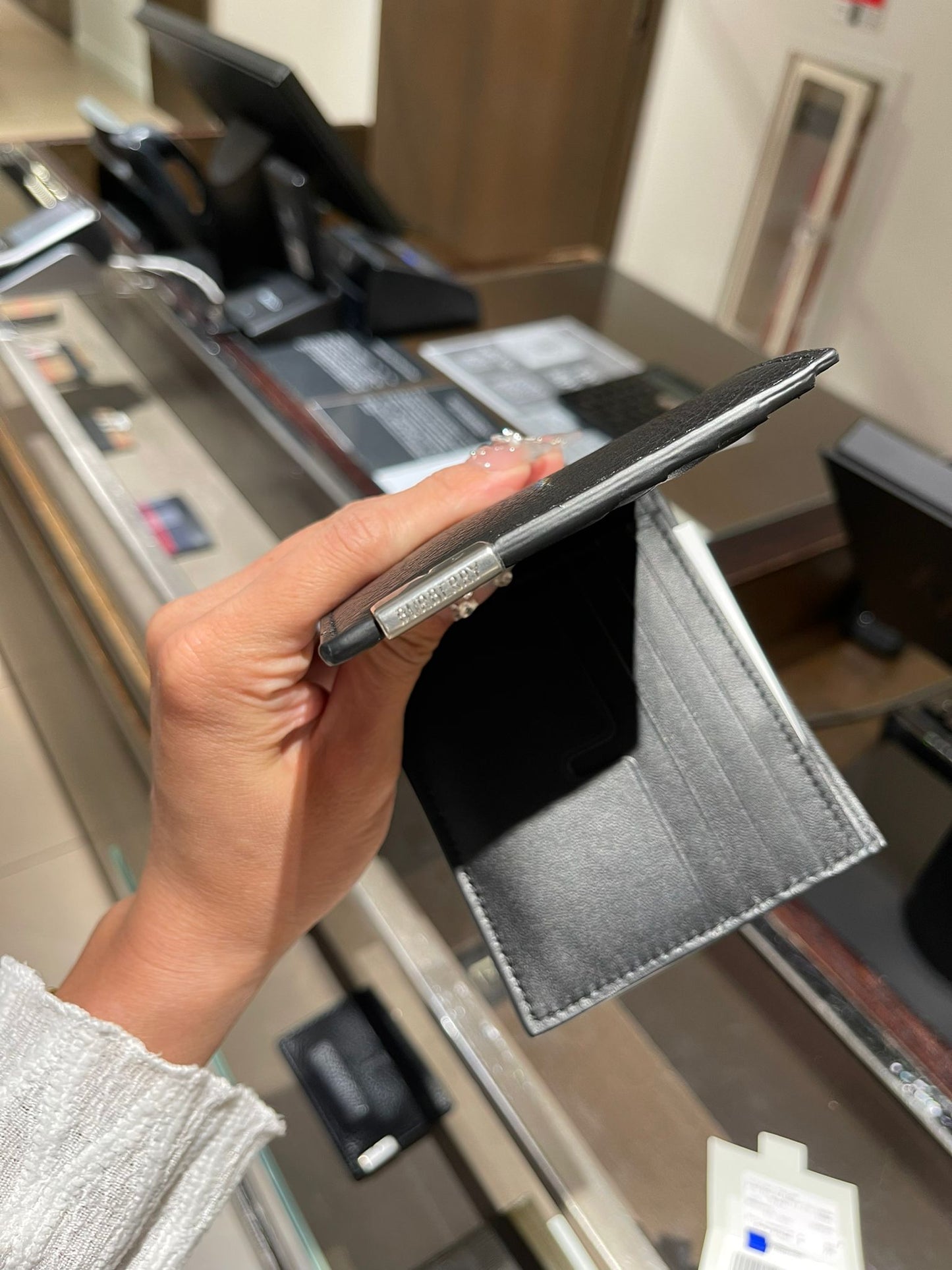 Burberry Bi fold wallet in black