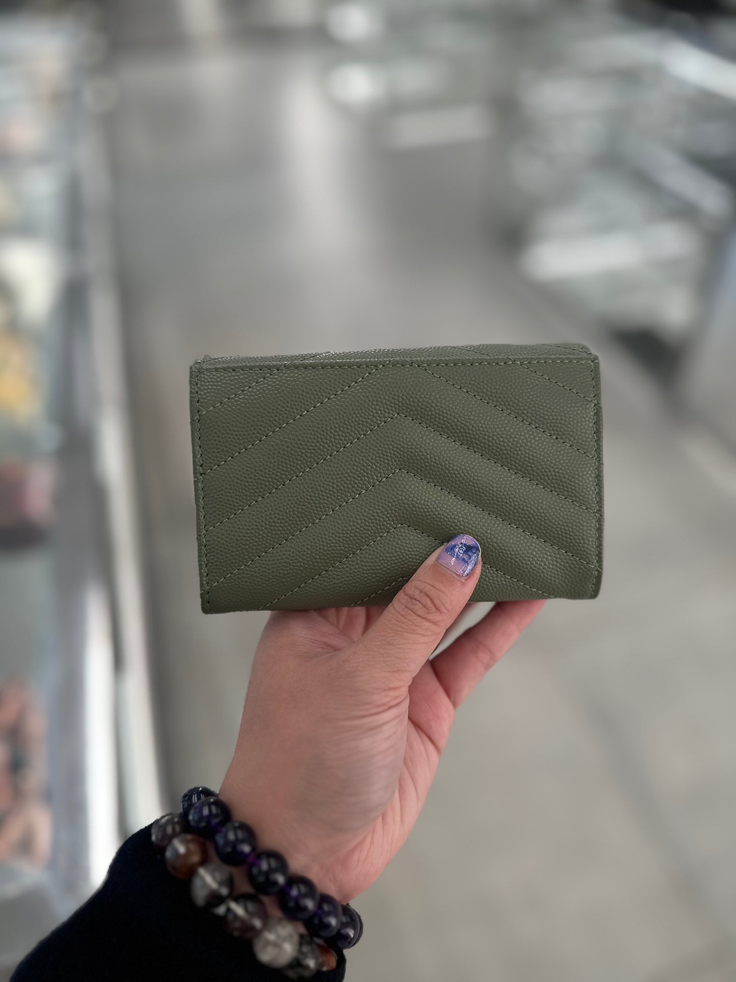 Ysl logo business card holder