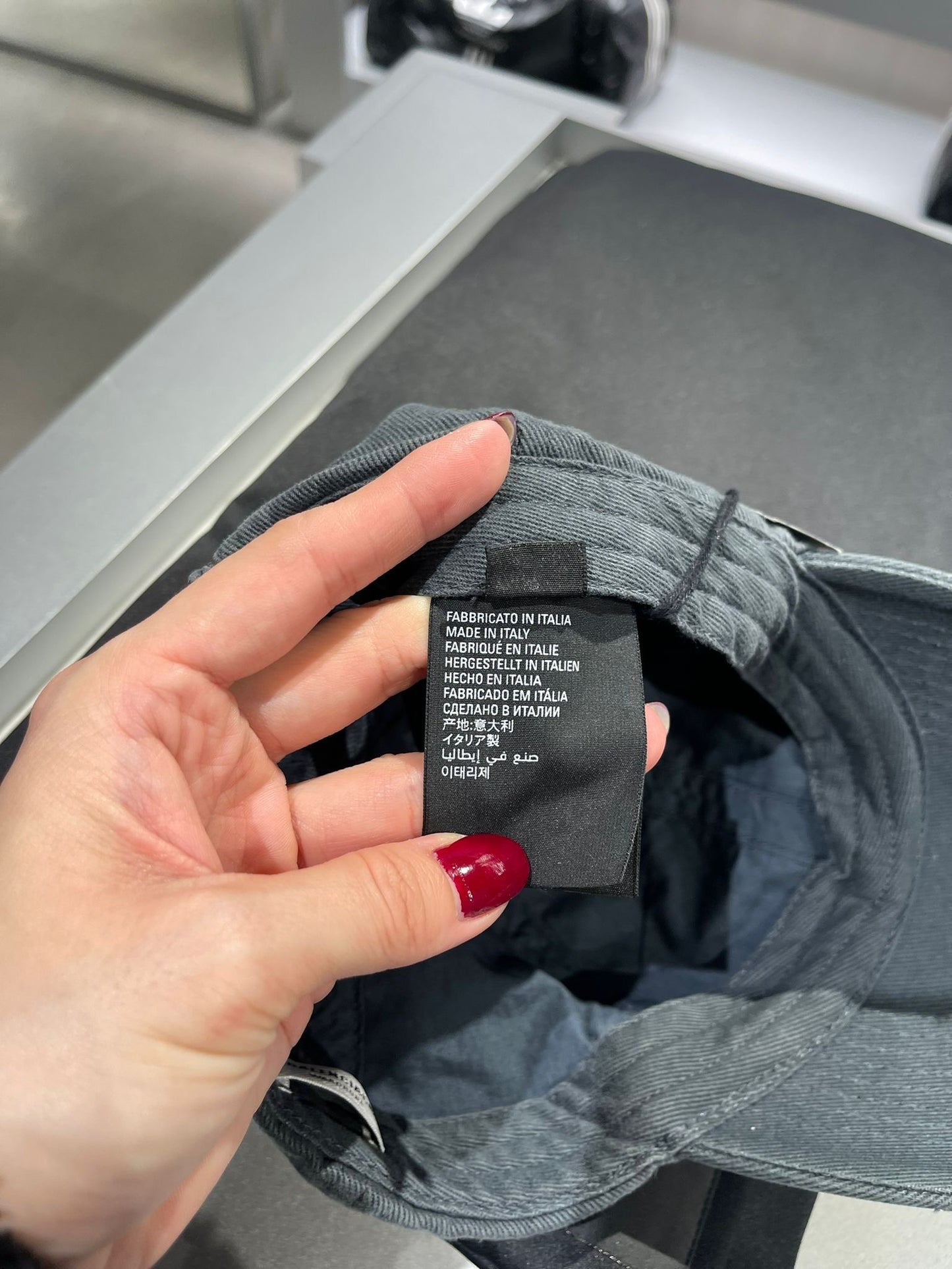 Balenciaga logo cap in grey s