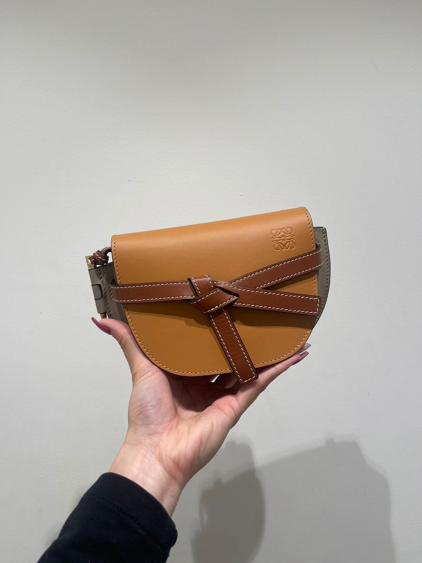 Gate bag mini 啡拼灰