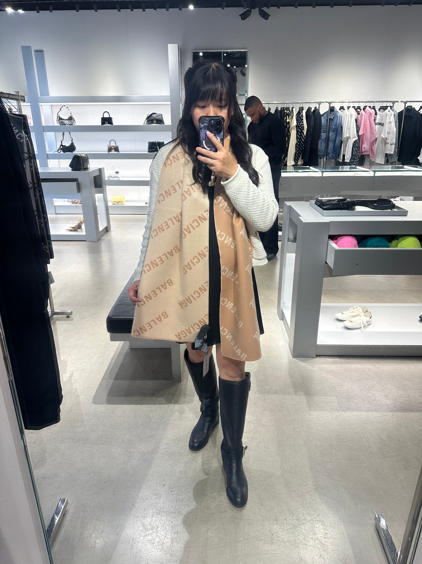 Balenciaga logo scarf