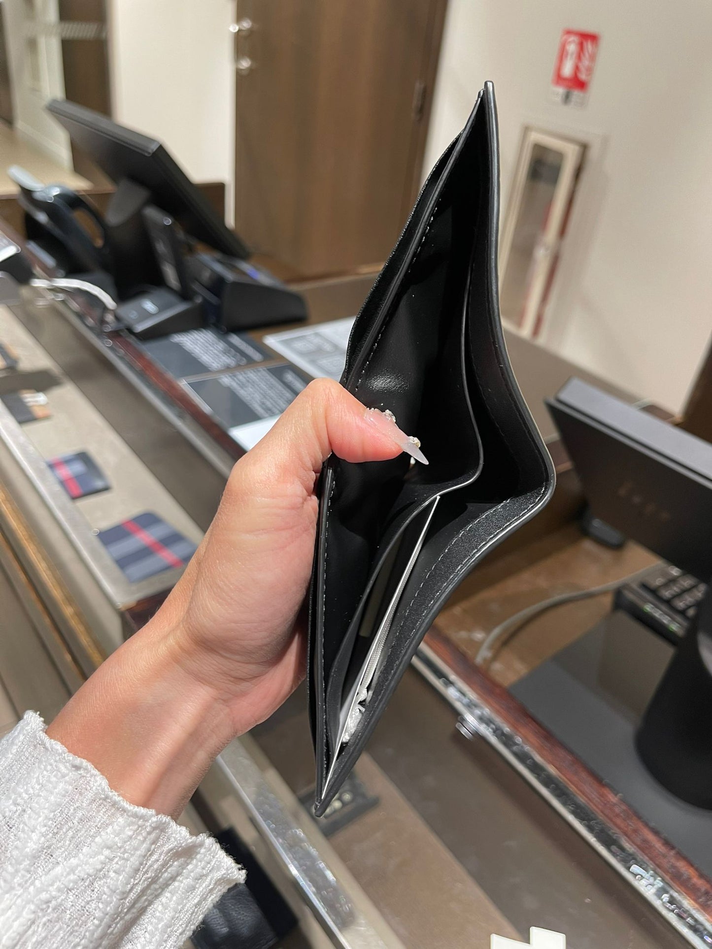 Burberry Bi fold wallet in black