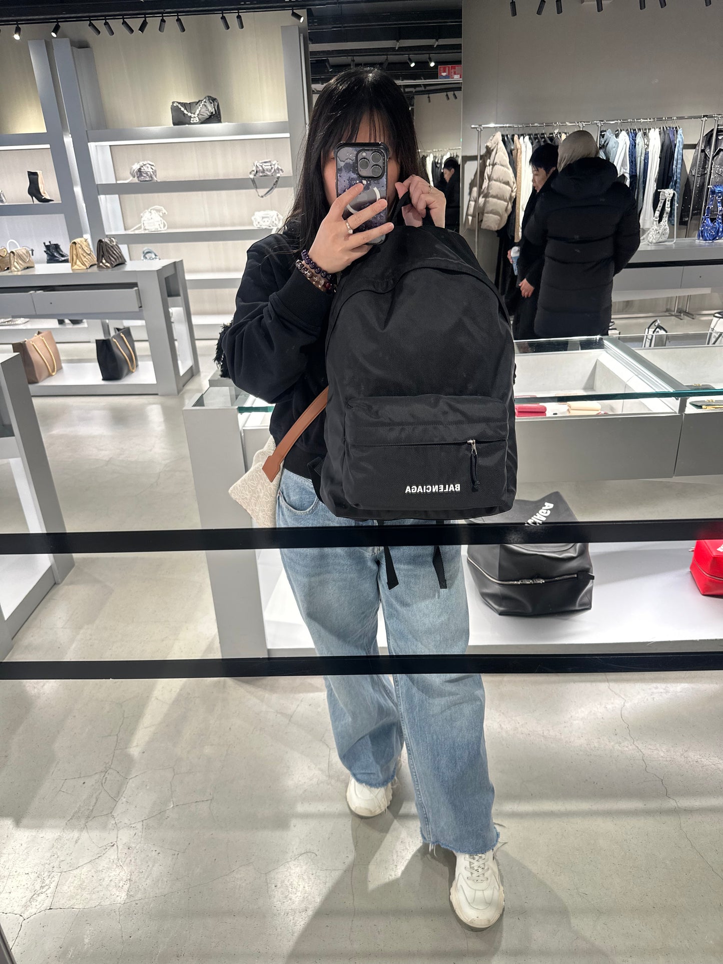 Balenciaga logo backpack