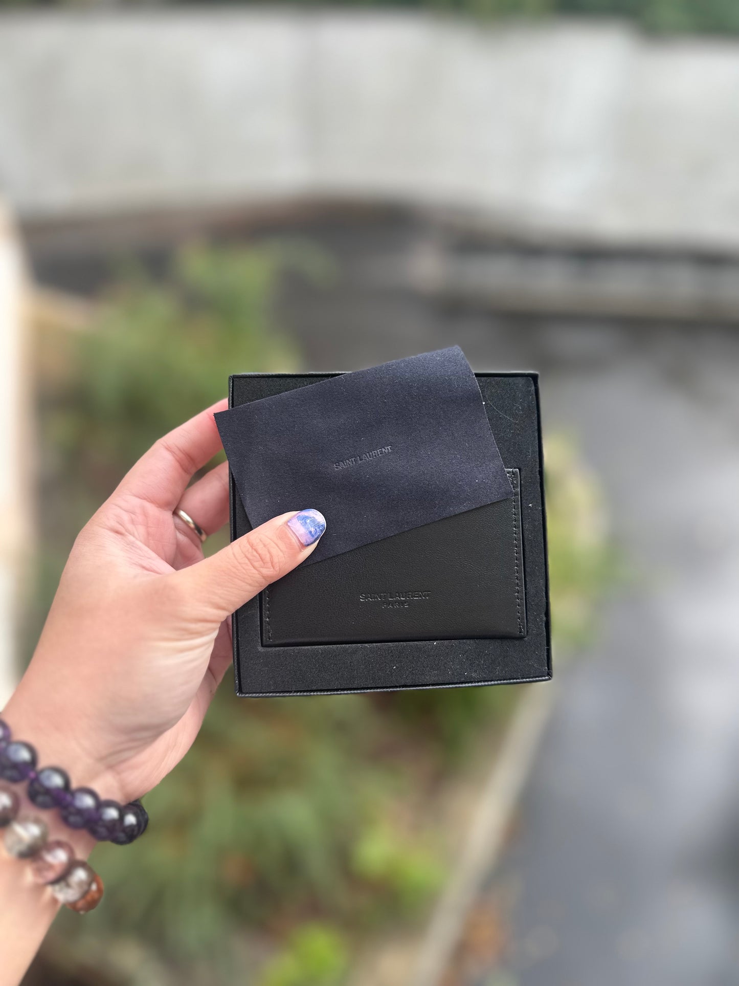 Ysl card holder and mirror gift set