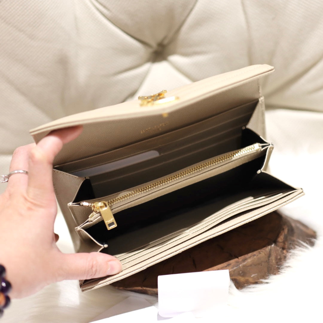魚子醬long wallet 金扣