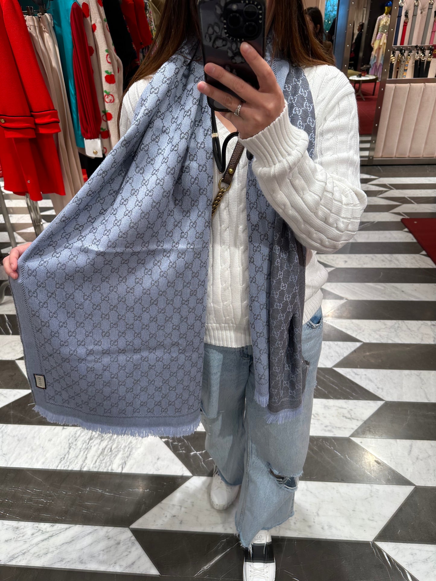 Gg monogram scarf