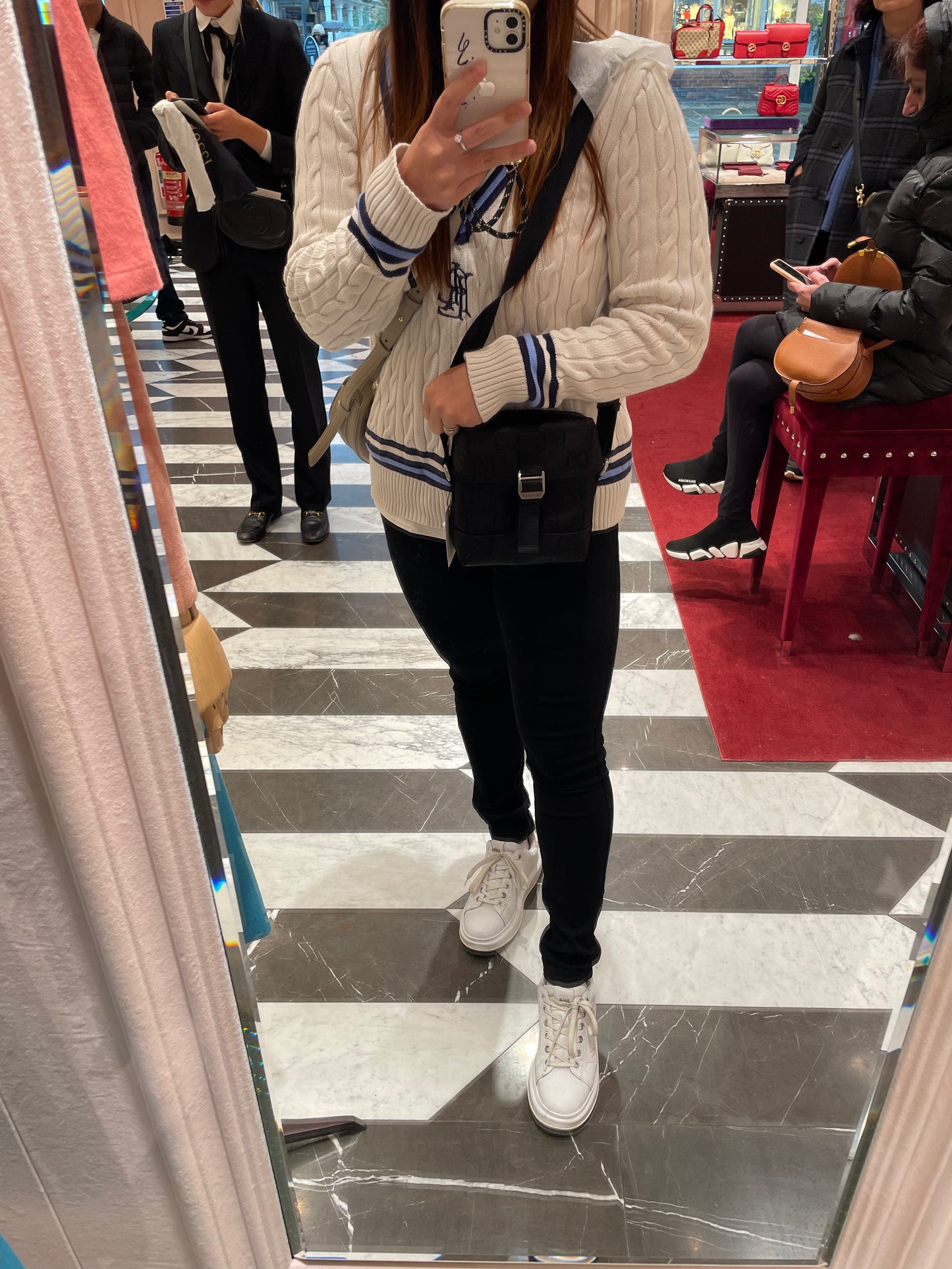 Gg monogram nylon crossbody