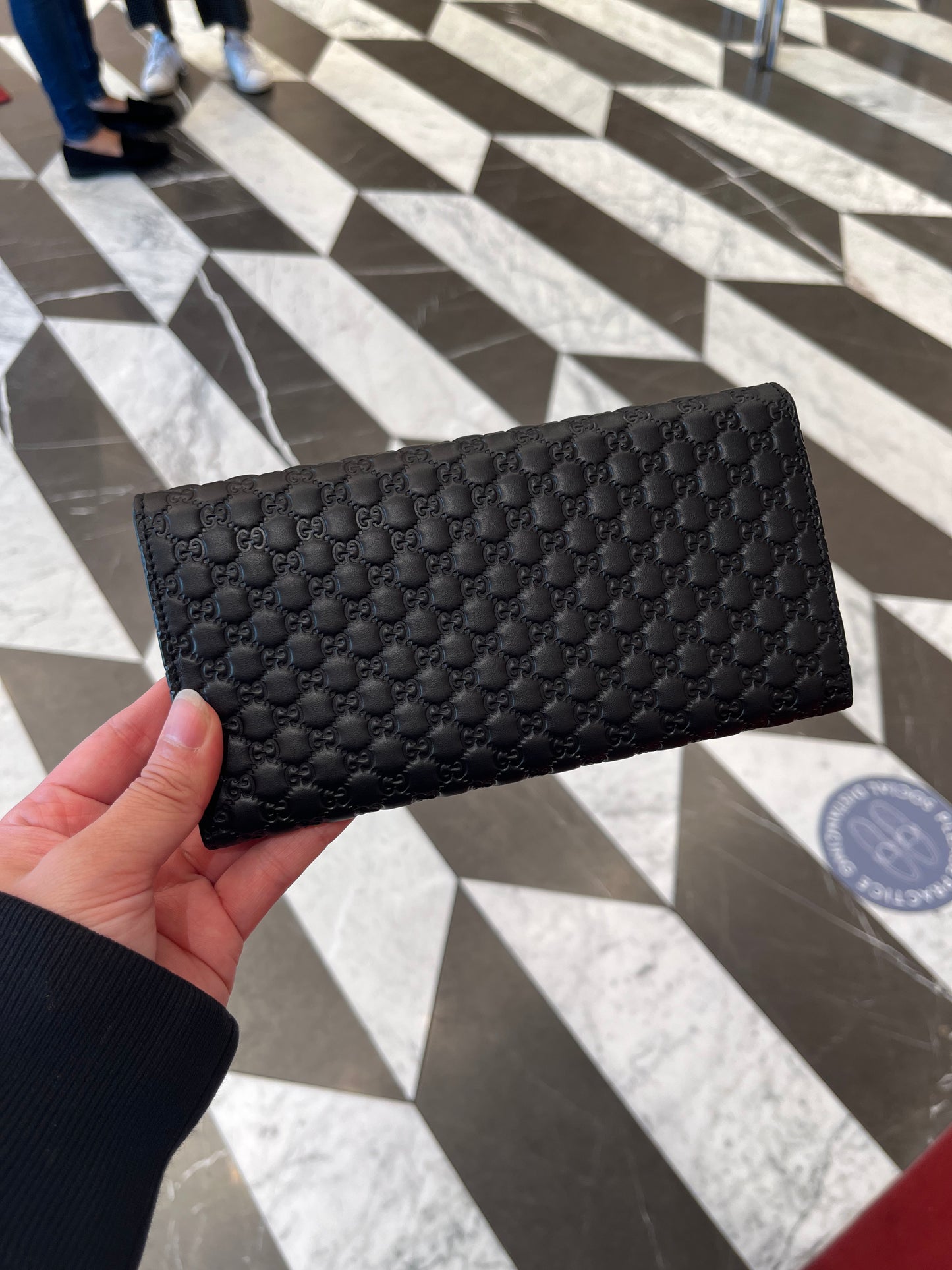 Gucci Monogram flap long wallet