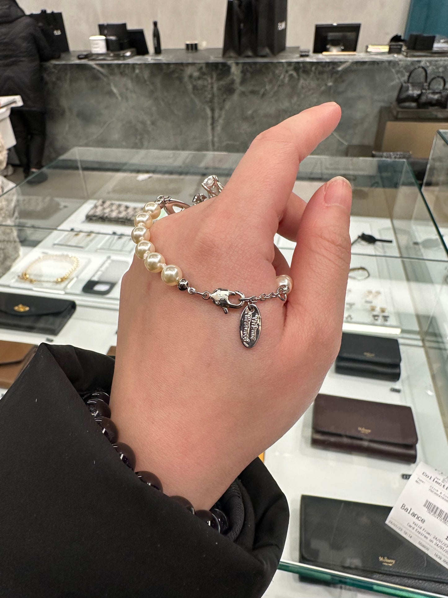 3D orbs Pearl bracelet