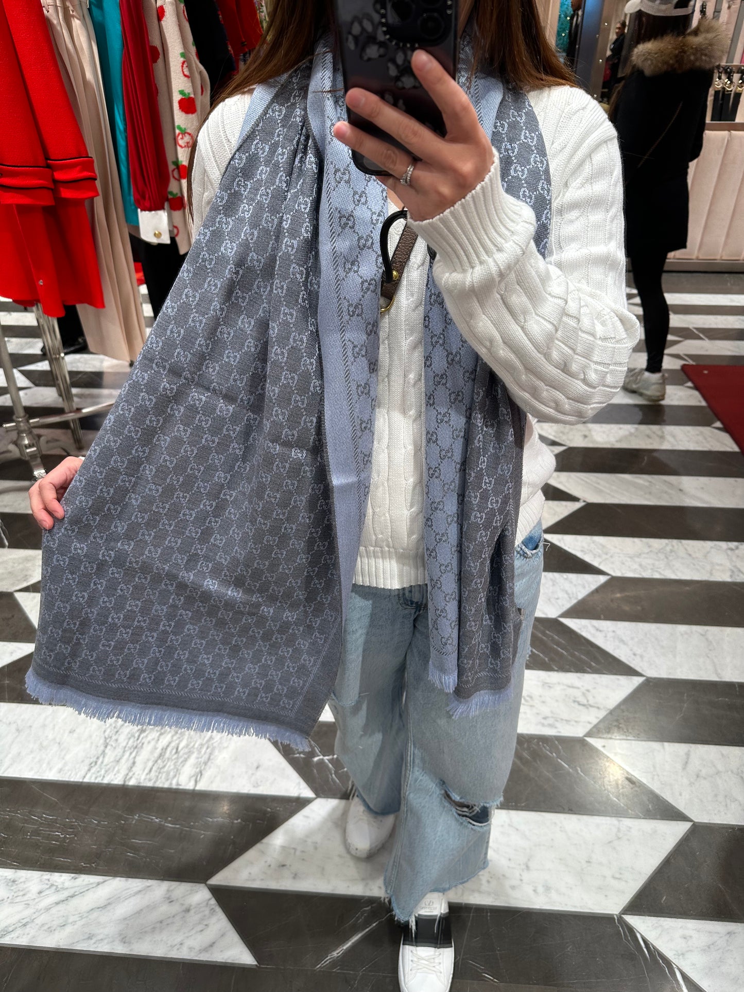 Gg monogram scarf