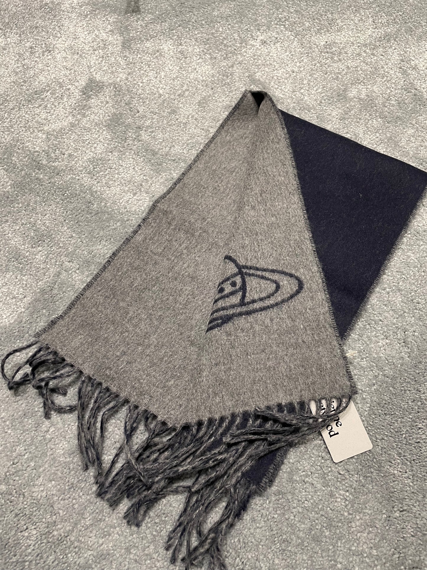 Orb 羊毛scarf拼色雙面