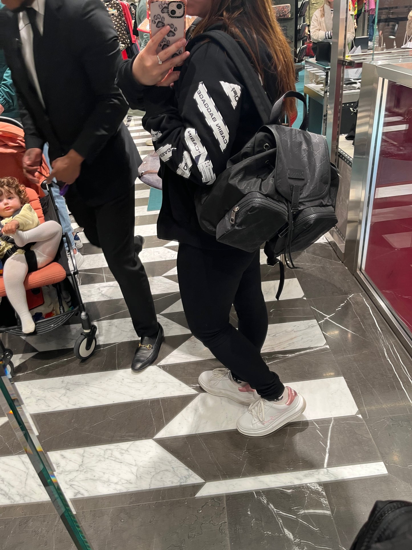 nylon backpack in black monogram