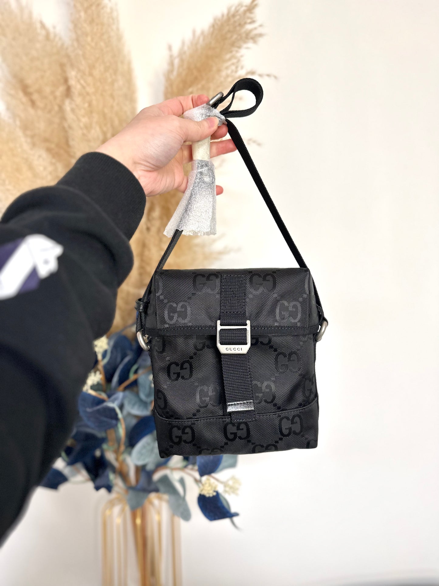 Gg monogram nylon crossbody