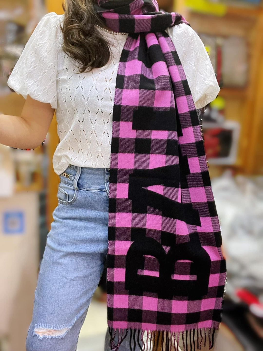大logo 格仔scarf