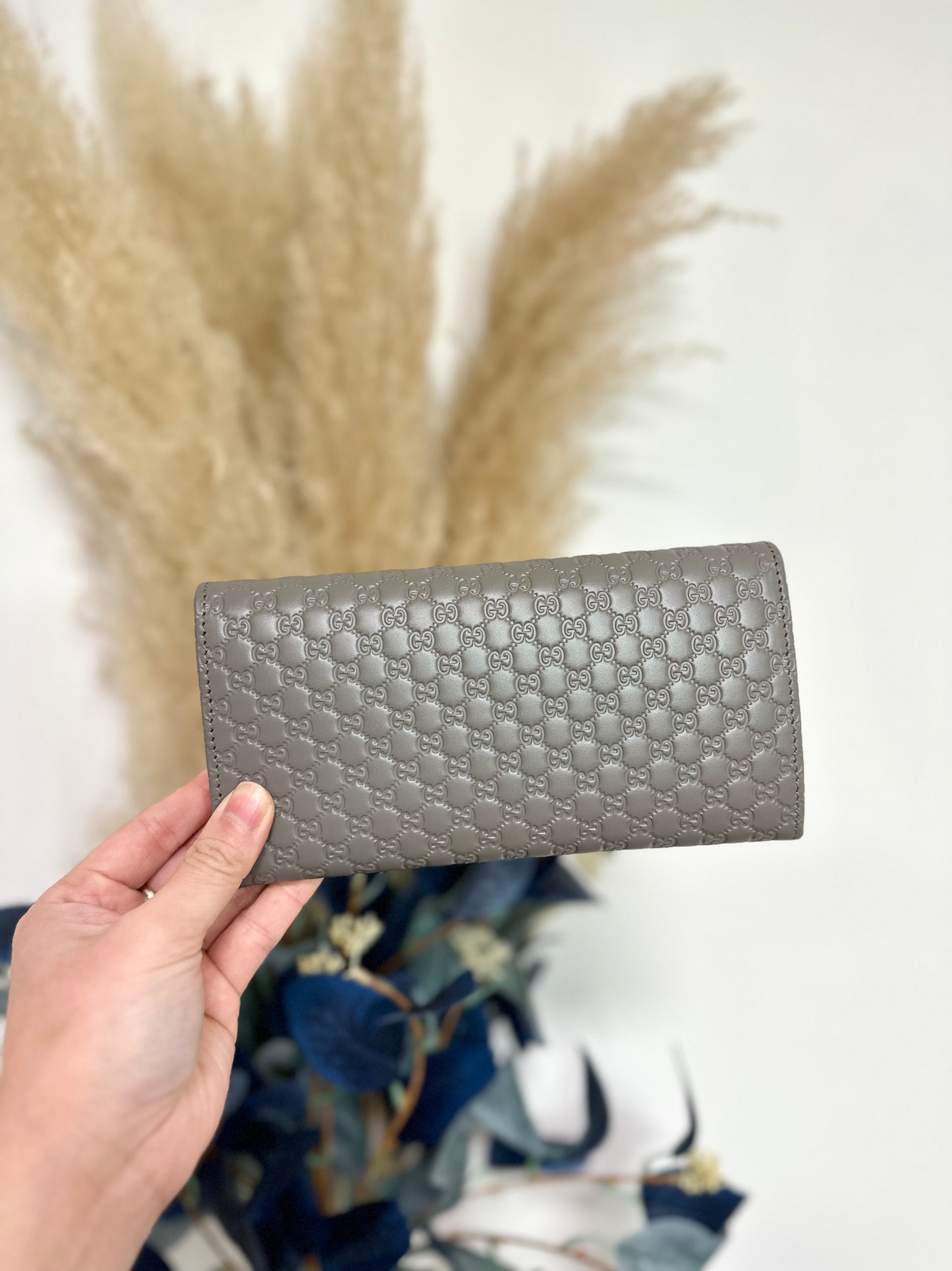 Monogram flap long wallet