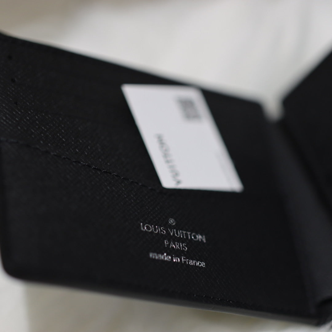 Canvas Slender wallet棋盤黑