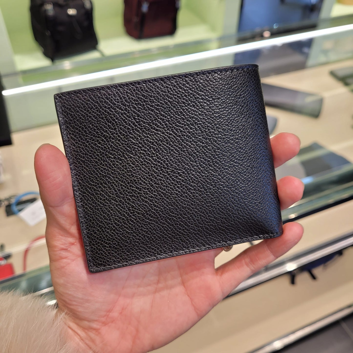 Prada men wallet 8卡位黑拼灰