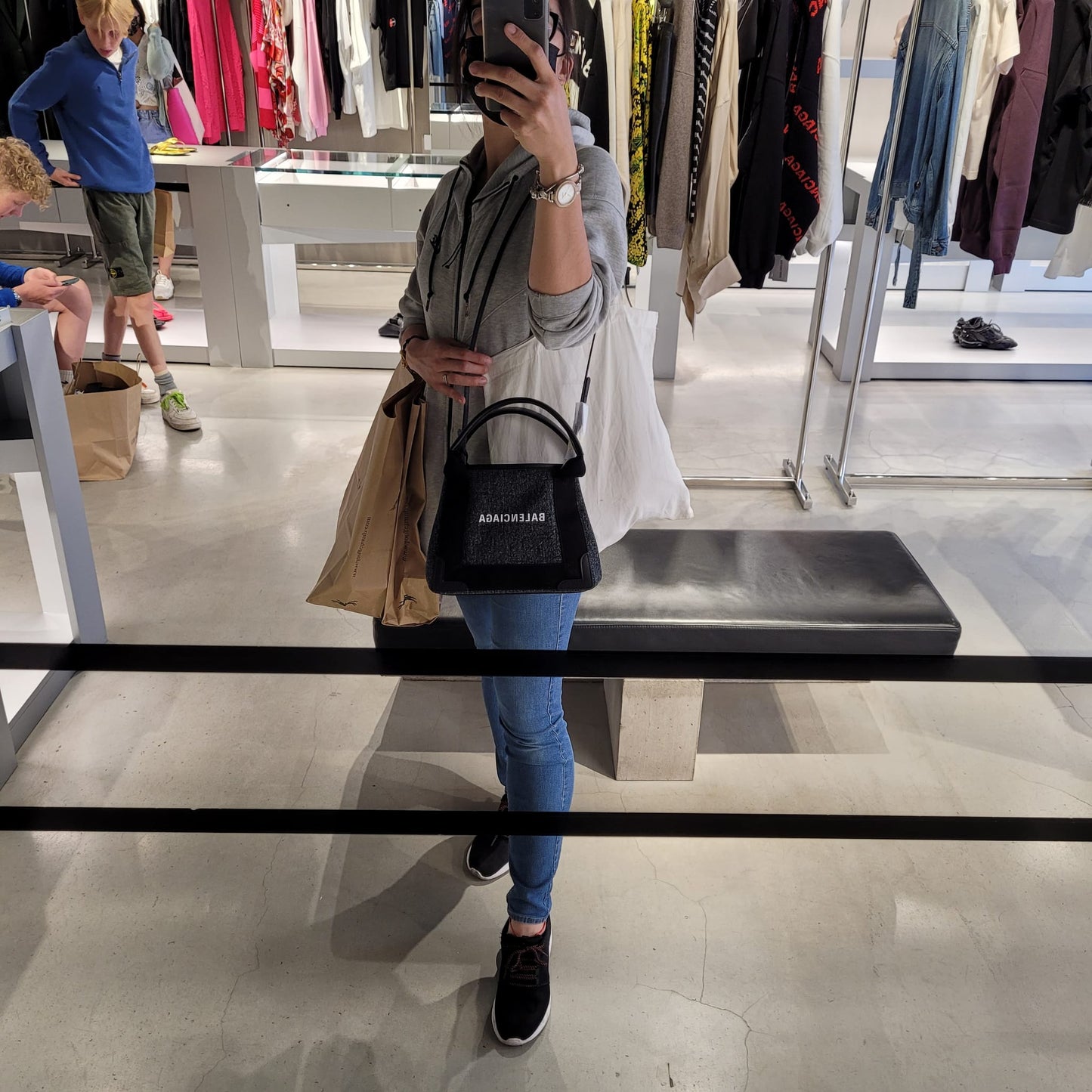Navy cabas xs