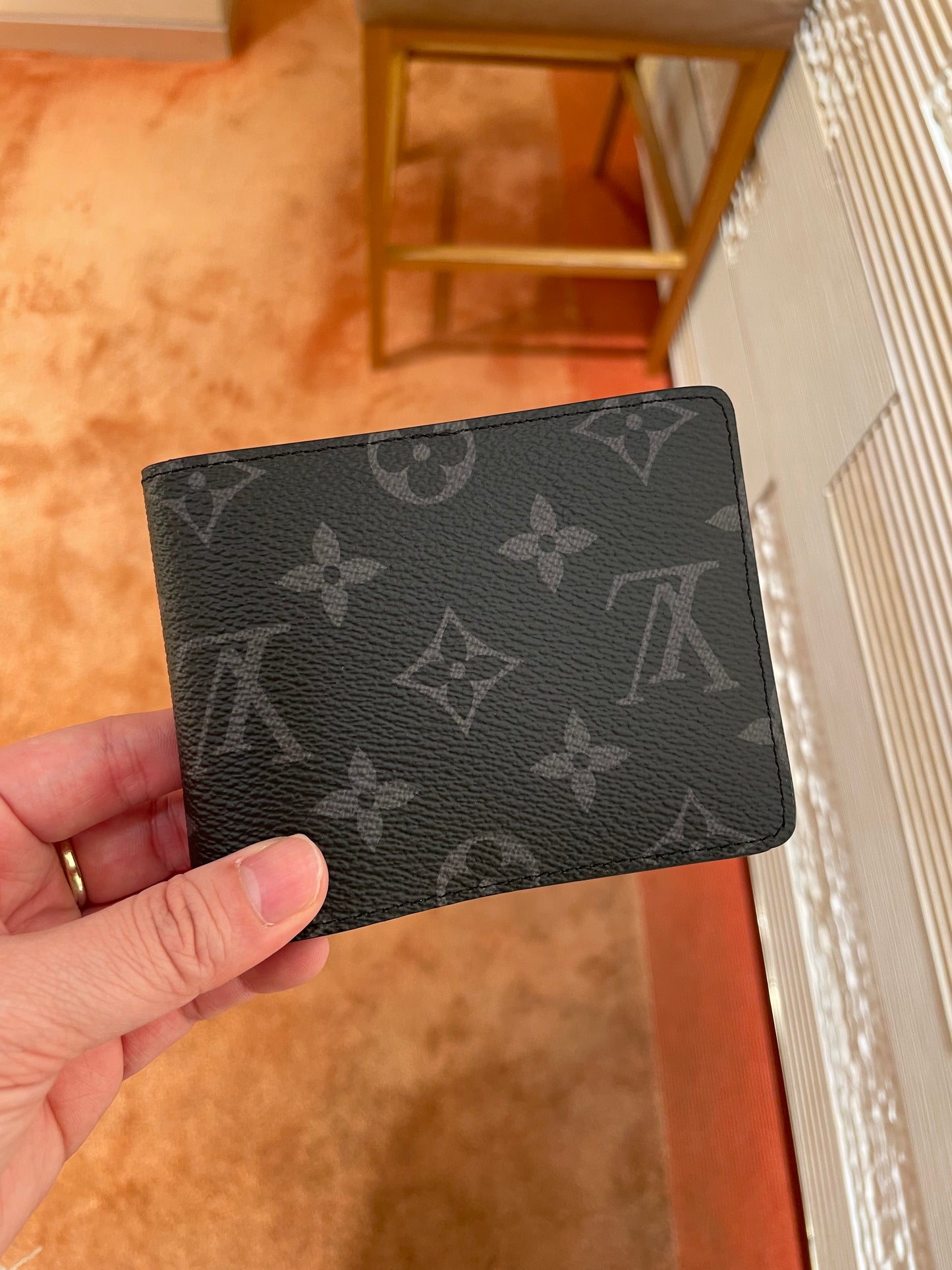 Canvas Slender wallet monogram 黑