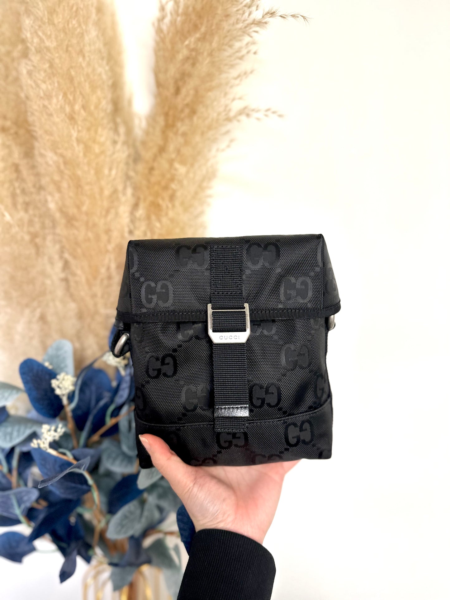 Gg monogram nylon crossbody