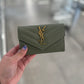 Ysl logo business card holder