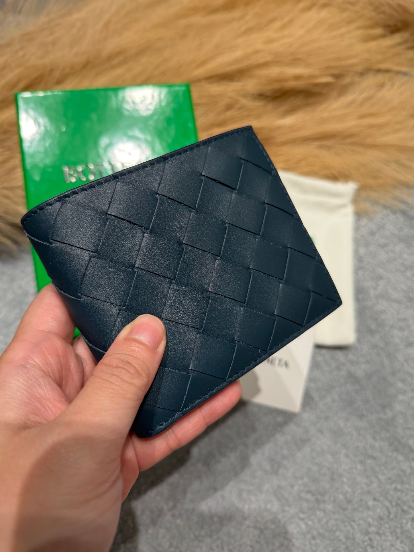 Bv bi-fold wallet navy