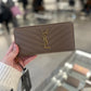 Ysl zipper long wallet大象灰taupe