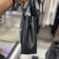 Navy cabas xs leather in black