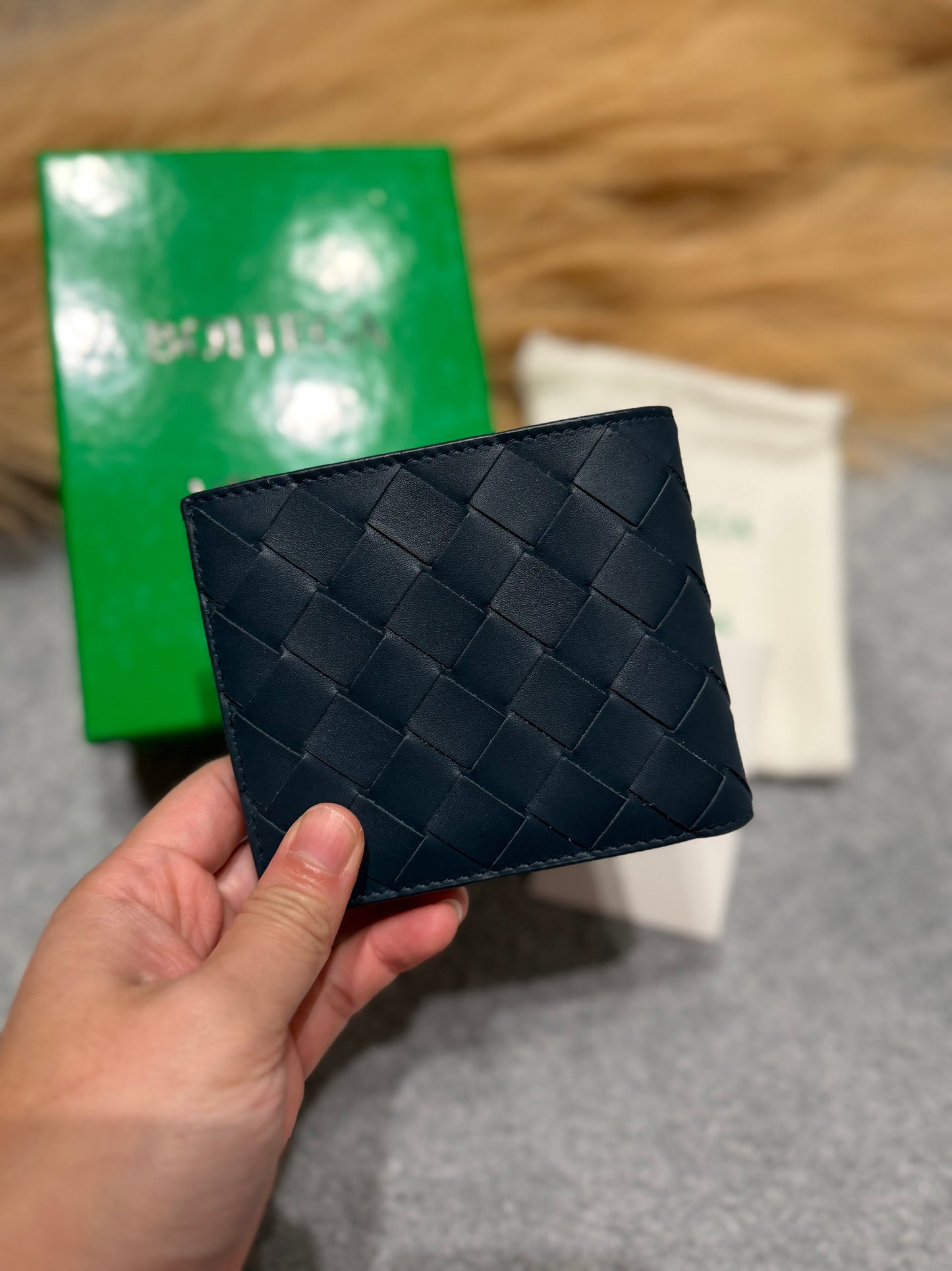 Bv bi-fold wallet navy