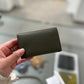 Loewe anagram business card holder khaki green