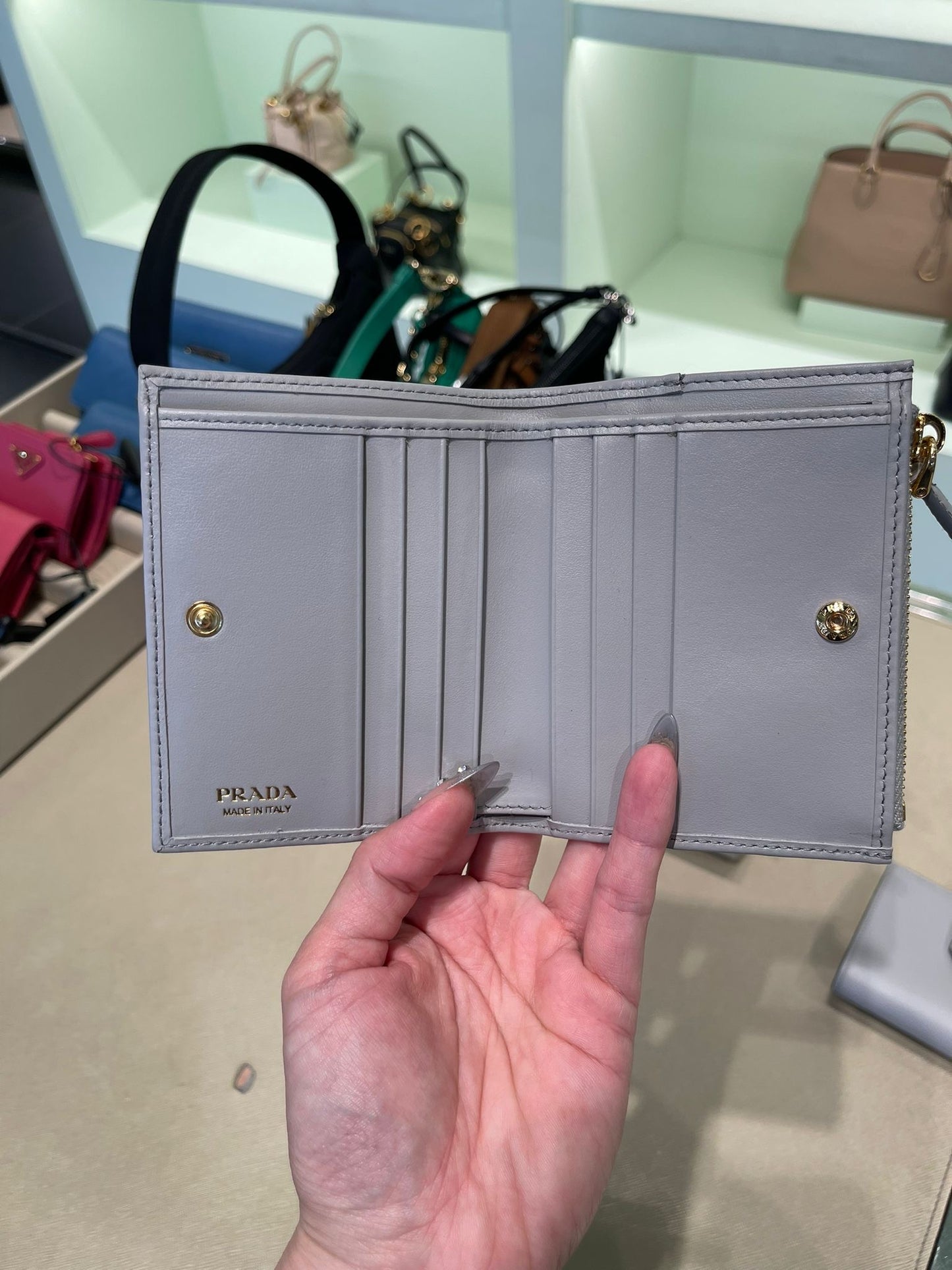 Prada zipper wallet