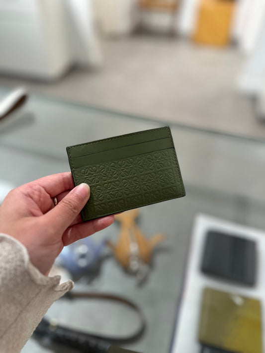 Loewe anagram card holder khaki green