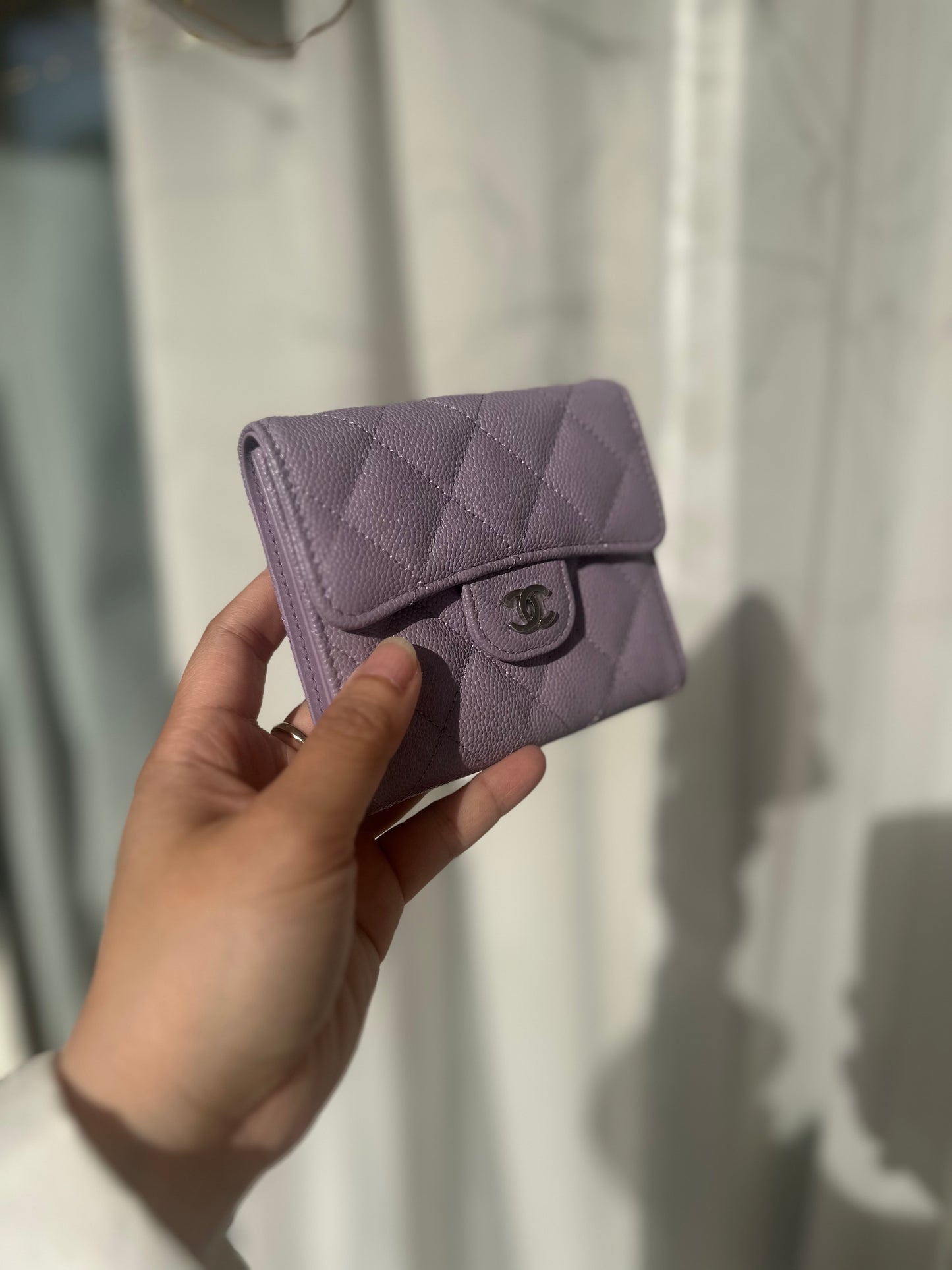 Chanel cf wallet 薰衣草紫