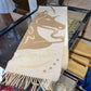 Burburry horse scarf beige cashmere