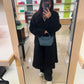 Longchamp mini Top handle cuir crossbody bag navy