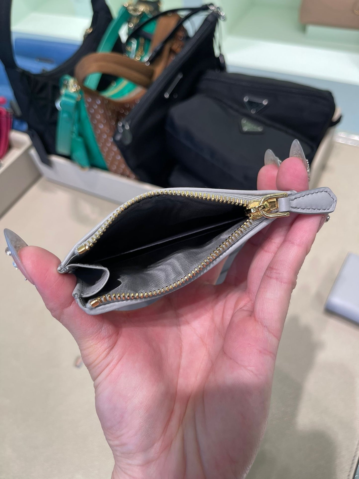 Prada zipper wallet