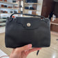 Lonchamp crossbody bag mini black in calfskin