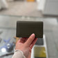 Loewe anagram business card holder khaki green