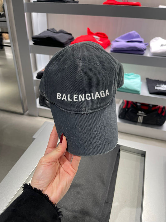 Balenciaga logo cap in grey s