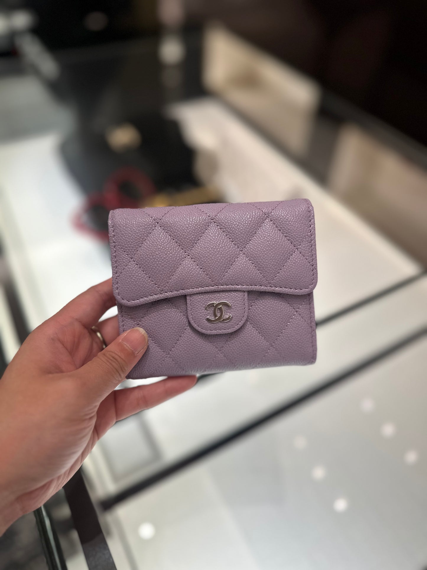 Chanel cf wallet 薰衣草紫