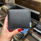 Burberry leather bi-fold wallet in black
